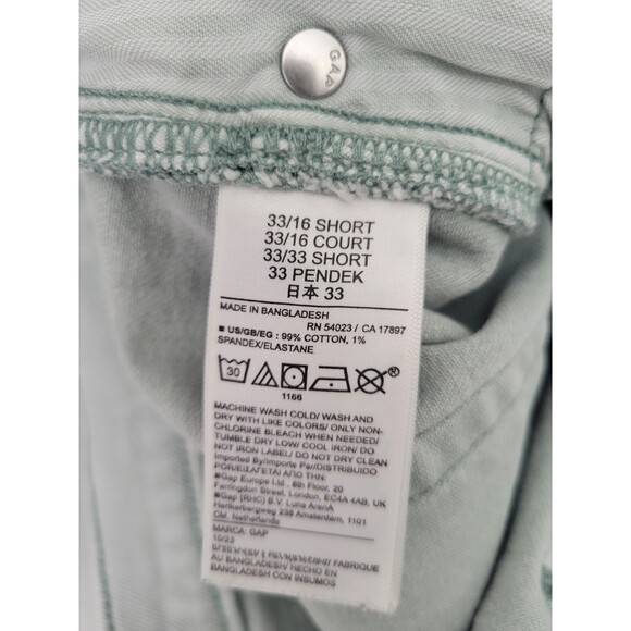 Gap Women's High Rise Stride Ankle  Wide Leg Jeans Ligh Green Size 33 - Picture 12 of 14